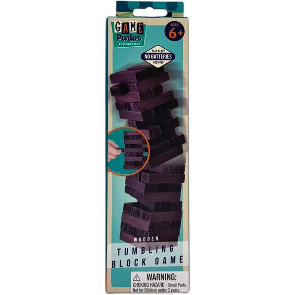 Game Parlor Wooden Tumbling Block Tower Family Balance Stacking Wood Game 6+ - Picture 1 of 5